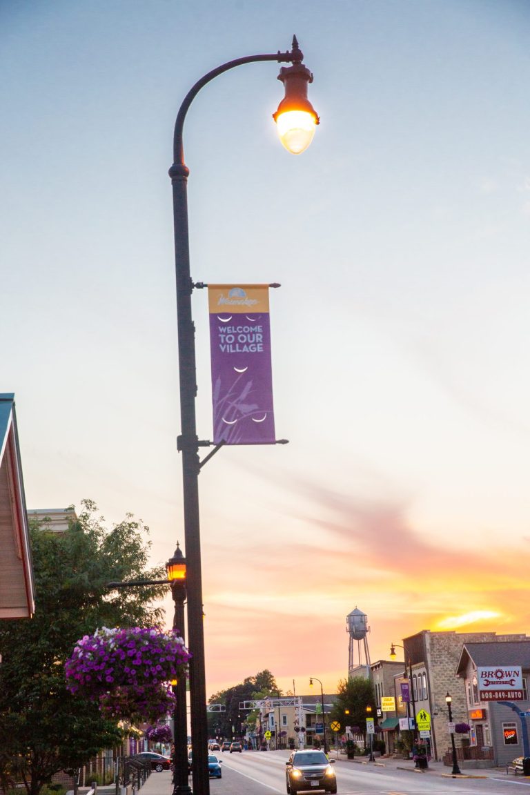 Streetlight downtown Waunakee